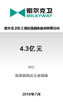 密尔克卫化工供应链效劳股份有限公司4.3亿元IPO项目乐成完成刊行